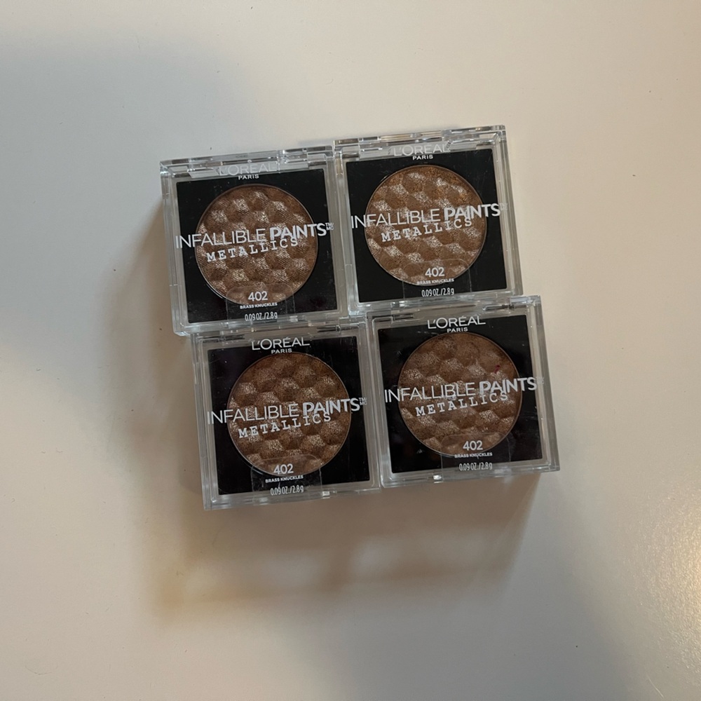 4 L’Oréal Paris Infallible Paints Eyeshadow Metallics 402 Brass Knuckles New